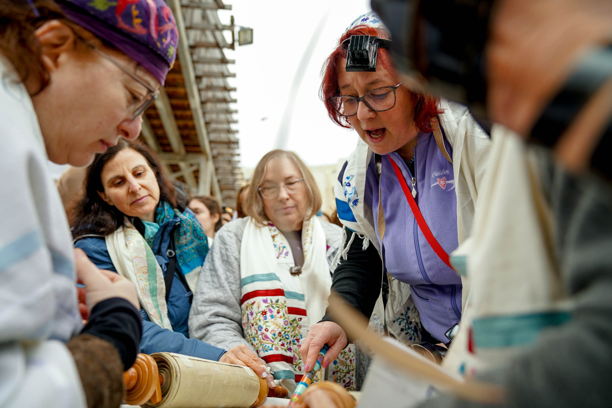 WRJ member Abby Fisher praying at the Kotel