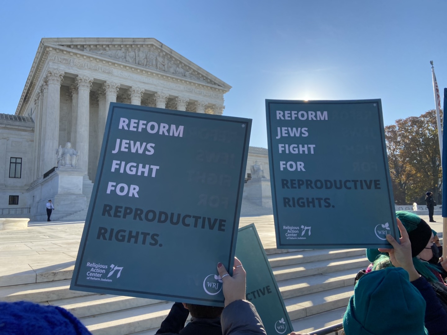 Reproductive Rights Rally - Women carrying signs