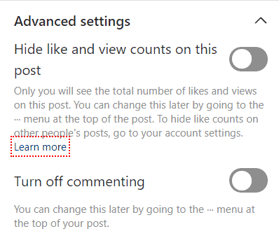 Advanced Setting Page