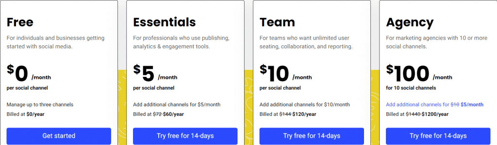 Buffer Pricing Plan